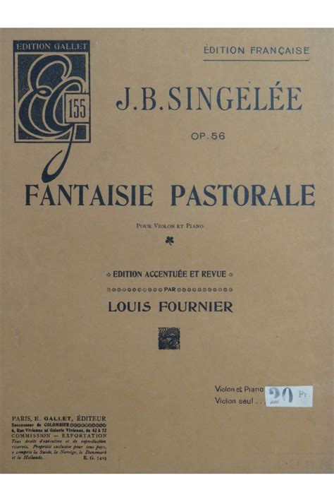 Fantaisie Pastorale Pour Violon Et Piano, Op. 56.
